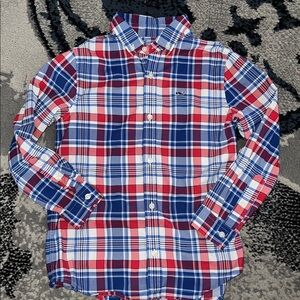 Vineyard Vines Boys On-TheGo Performance Whale Button-Down Shirt- Size 7